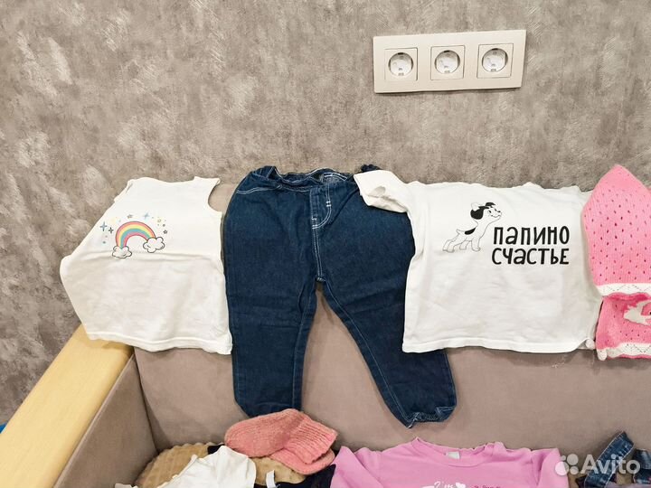 Большой пакет вещей для девочки 92 98