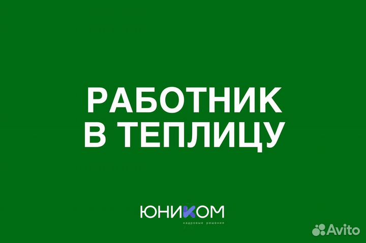 Работник в теплицу