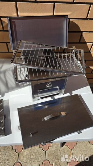 Коптильни из нержавеющей стали, горячего копчения