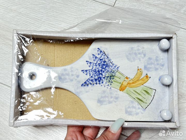 Декор для кухни. Крючок. Доска с лавандой