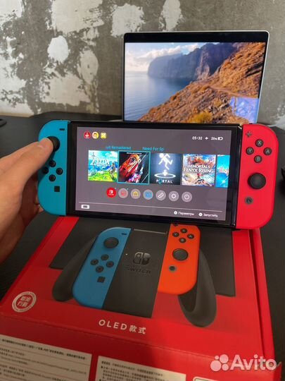 Nintendo Switch oled + Zelda, 7 игр, оригинал