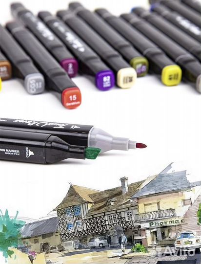 Маркеры для скетчинга набор 80 шт. Фломастеры