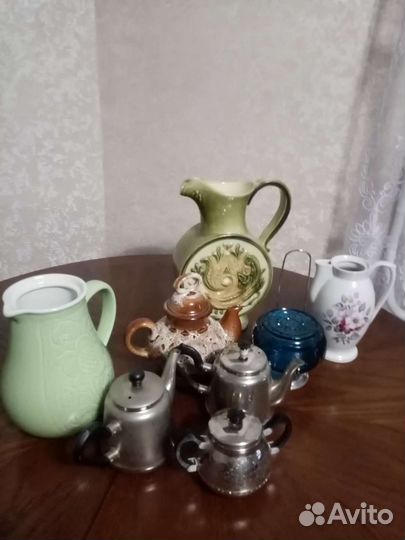 Ваза для фруктов, графин, груша, посуда, стопки
