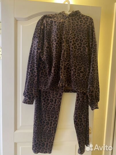 Велюровый костюм philipp plein leopard