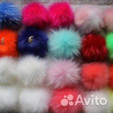 Помпоны по иглам 19-20см