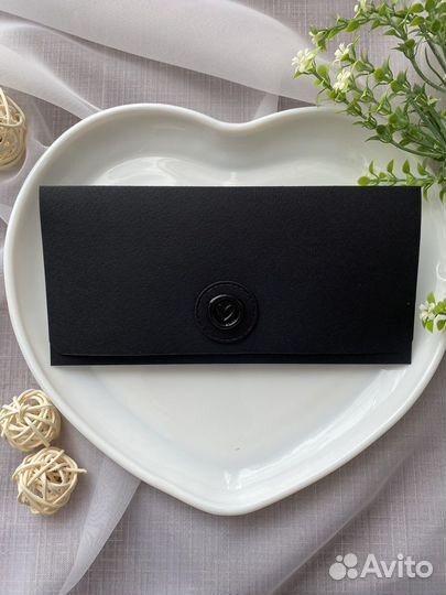 Конверт для денег черный для мужчины