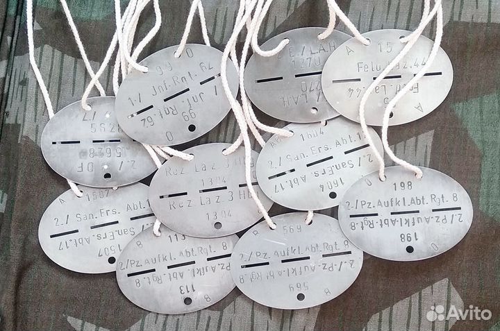 Немецкие жетоны. Копия с набивкой на период 2мв