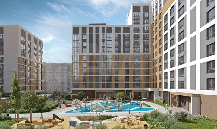 2-к. квартира, 68,3 м², 3/12 эт.