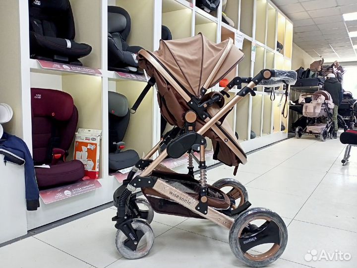 Коляска трансформер Luxmom Wisesonle 3в1 Коричневы