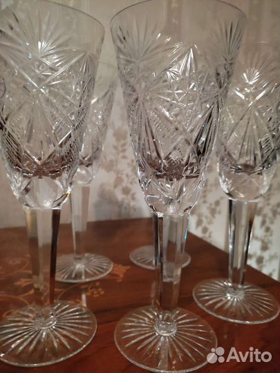 Фужеры хрустальные Чехия Богемия