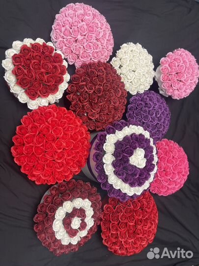 Розы из мыла 57шт. 