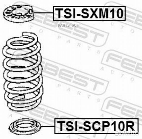 Febest tsiscp10R Опора (проставка) пружины нижняя