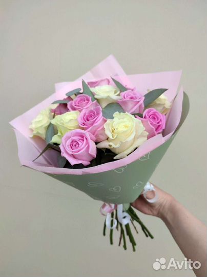 Цветы розы букет