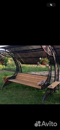 Садовые качели кованные
