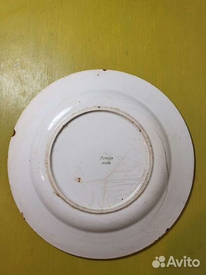 Тарелка старинная, агитация СССР 1920-е годы