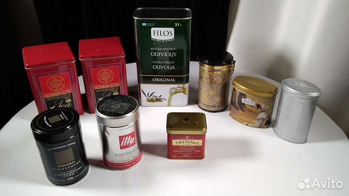 Жестяные банки для коллекции СССР и современные