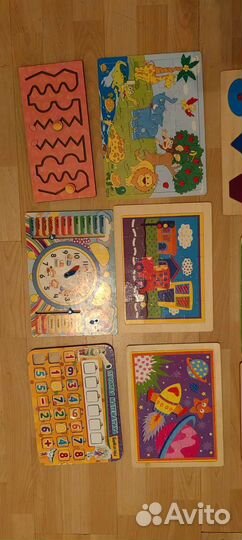 Деревянные развивающие пособия и пазлы