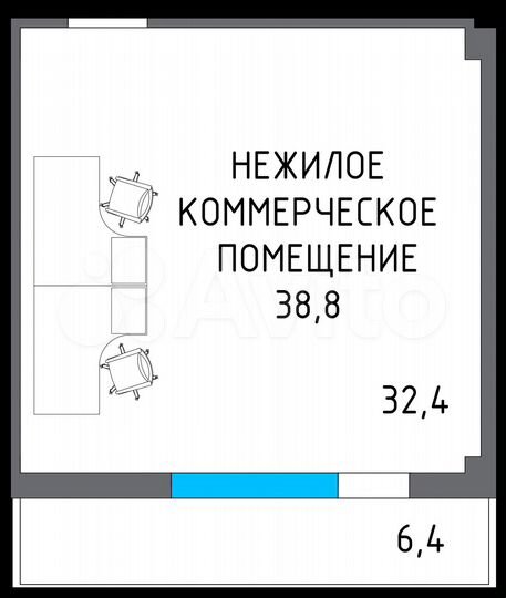 Офис, 38.8 м²