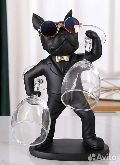 Держатель для бокалов французский бульдог