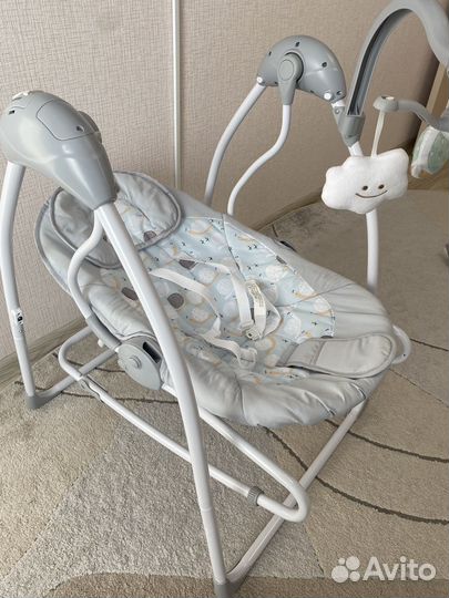 Электронные качели 2в1 шезлонг indigo fresh