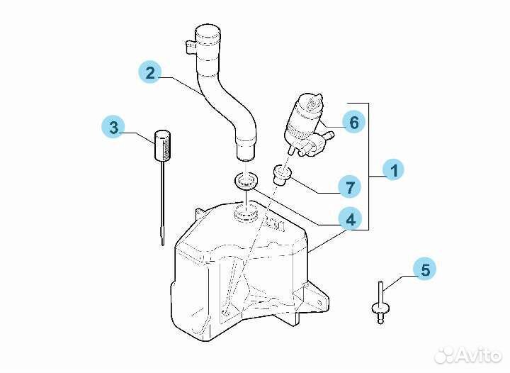Бачек Мотор омыв Лобового Fiat Grande Punto Linеа