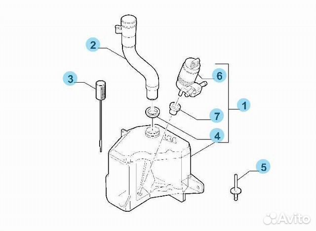 Бачек Мотор омыв Лобового Fiat Grande Punto Linеа