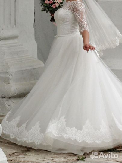 Свадебное платье 42 44 пышное