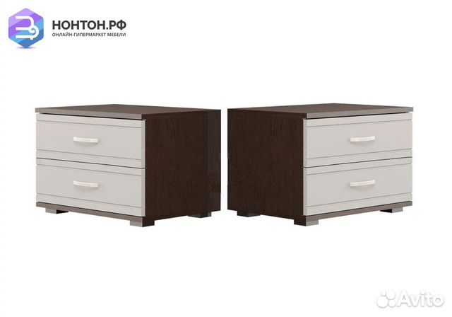 Комплект тумб Афина белый глянец / венге