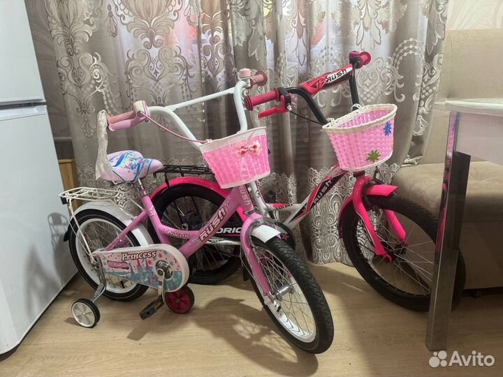 Велосипед 16 и 18 дюймов для девочек