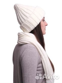 Зимний комплект Шапка и Шарф, шапка с шарфом