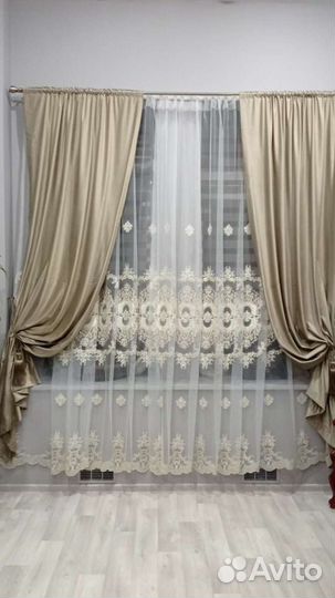 Шелковый бархат,цвет тауп/грибной.Тюль сетка