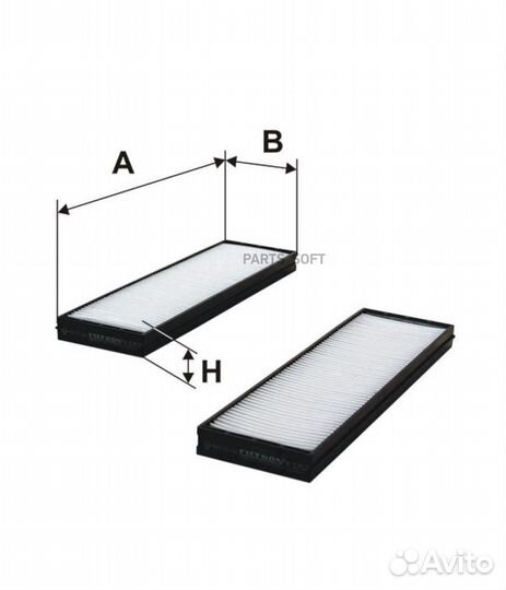 Filtron K1257-2X Фильтр салона к/кт 2шт