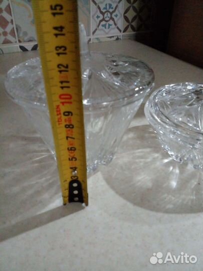 Сахарница,конфетница хрусталь 70х