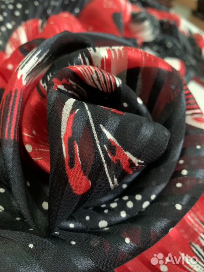 Ткань шелковая креп-жоржет, отрез 450 на 90 см