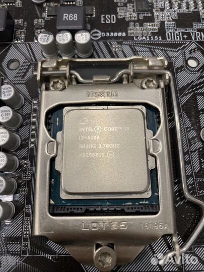 Комплект Asus h110m-k i3 6100 12gb озу куллер