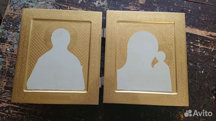 Чеканка, икона, Венчальная пара