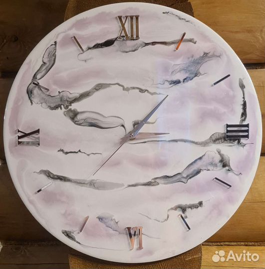 Часы настенные из эпоксидной смолы 40 см