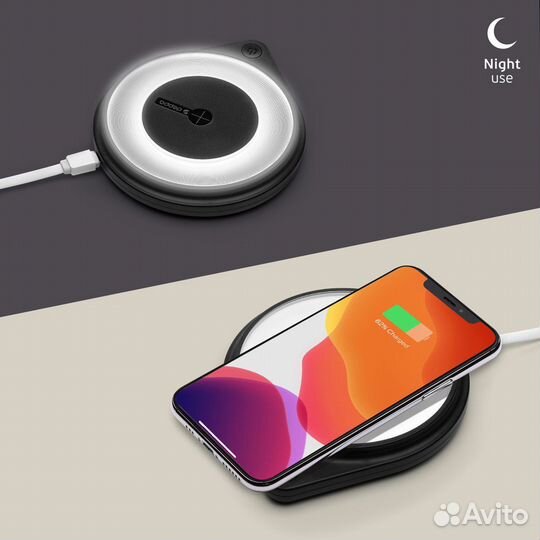 Беспроводное зарядное устройство Deppa с ночником