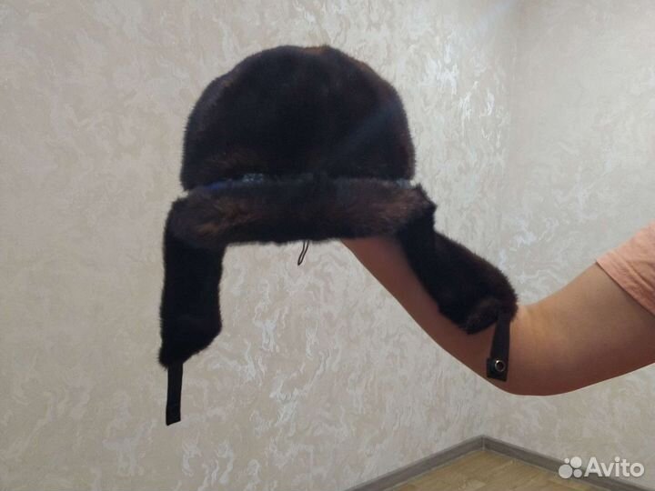 Шапка норковая женская черная
