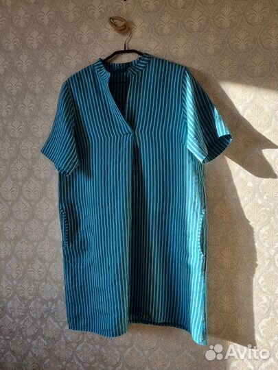 Платье лен италия 48