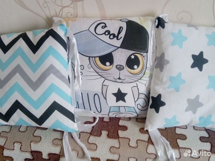 Бортики,одеяло,простынь