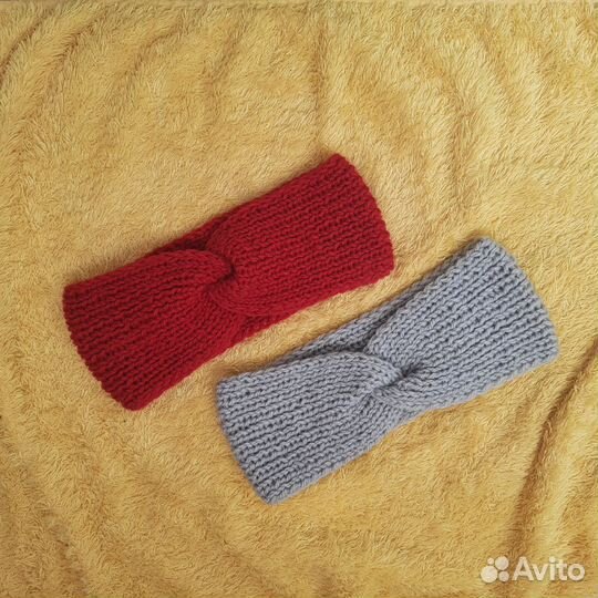 Повязка на голову вязаная