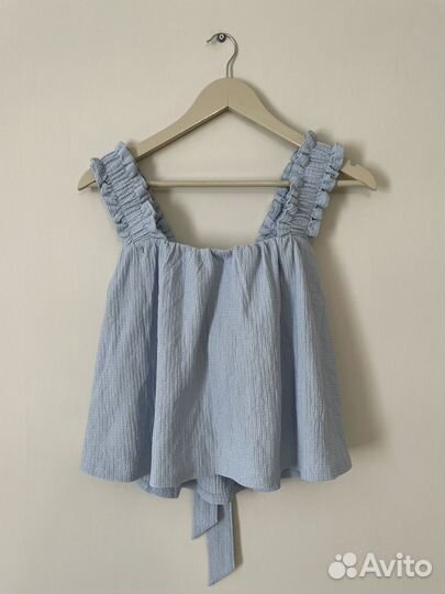 Топ женский летний голубой