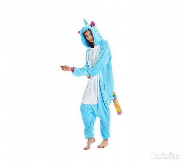 Кигуруми FunFur Единорог Пегас Голубой XL