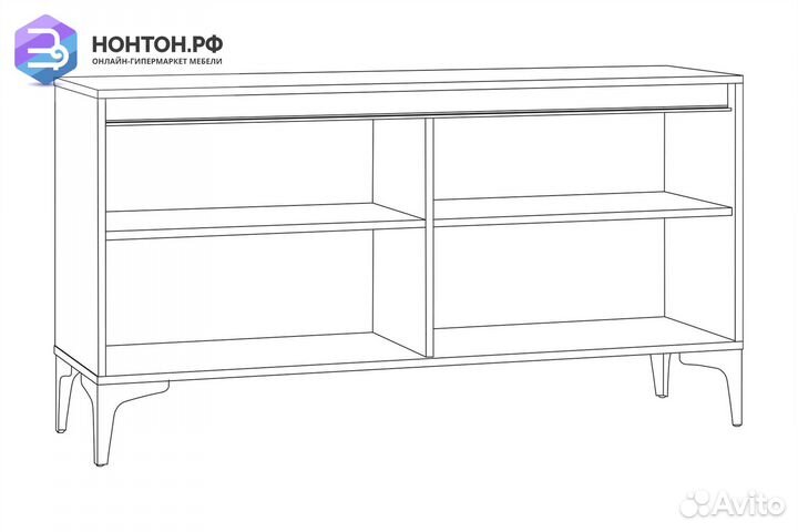 Тумба под тв Муар 13.261.02 стальной серый / мрамо