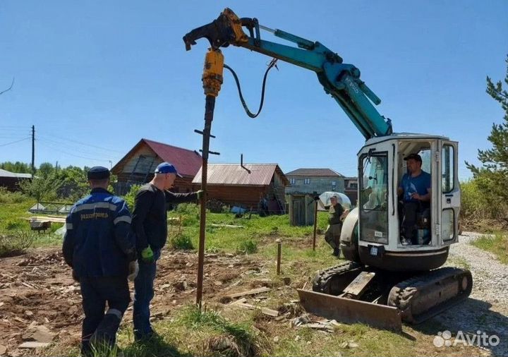 Установка, обвязка, монтаж винтовых и жб свай