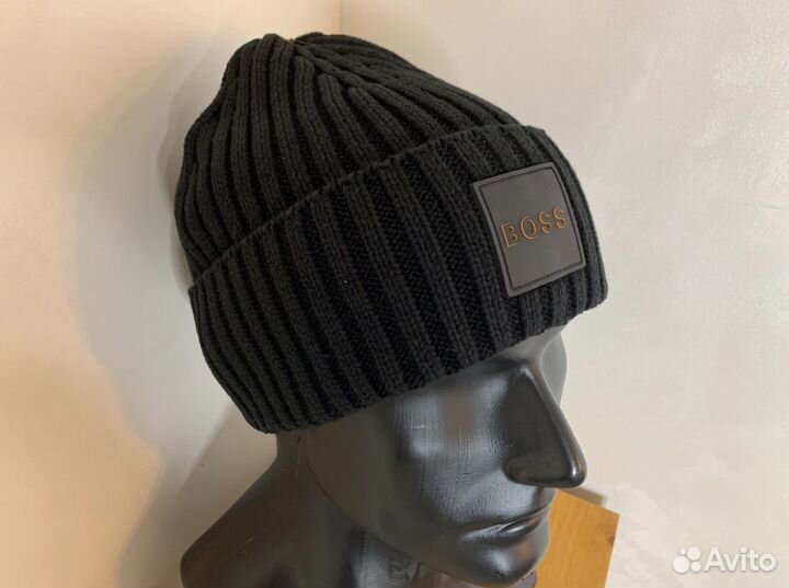 Премиум шапка Boss с кашемиром