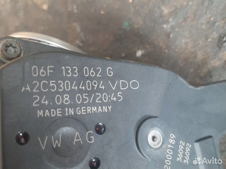 Заслонка дроссельная Фольксваген Пассат 2.0T AXX