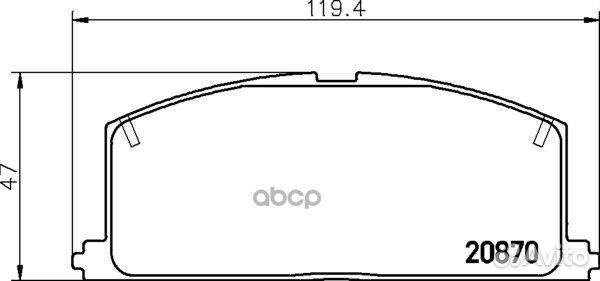 Колодки тормозные дисковые перед (PF-1077C)