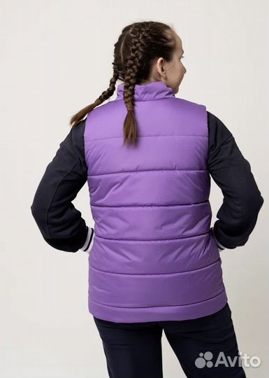Жилет утепленный фиолетовый